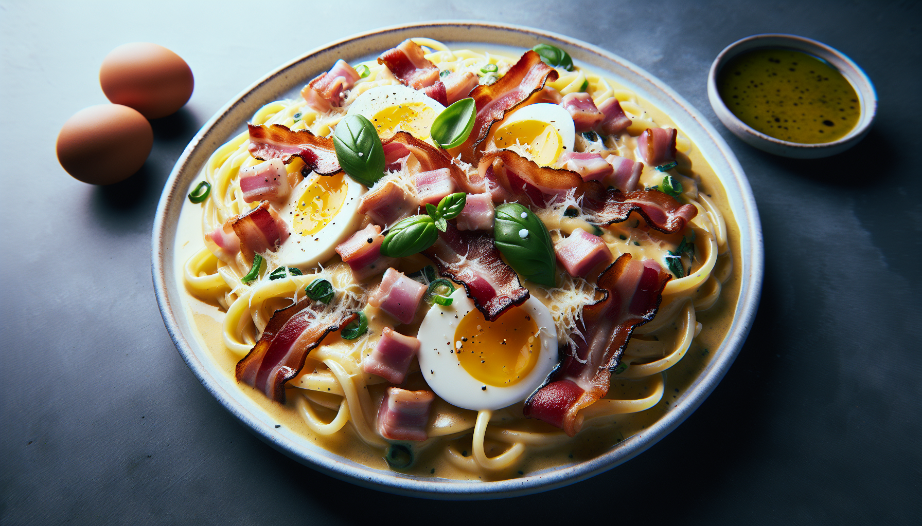 carbonara con pancetta